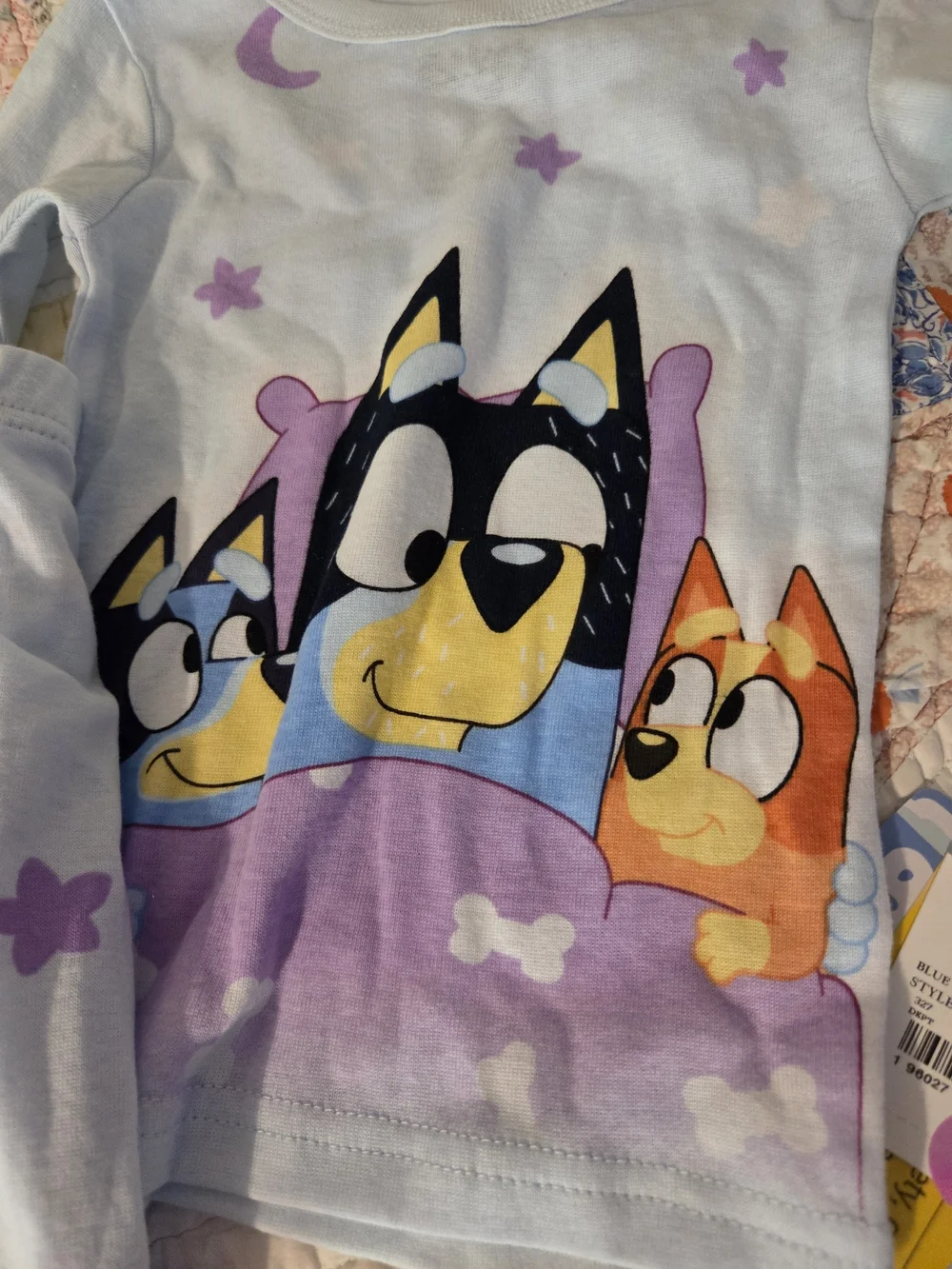 Unisex toddler pajamas nwt bluey 2t blue & purple star bedtime with dad